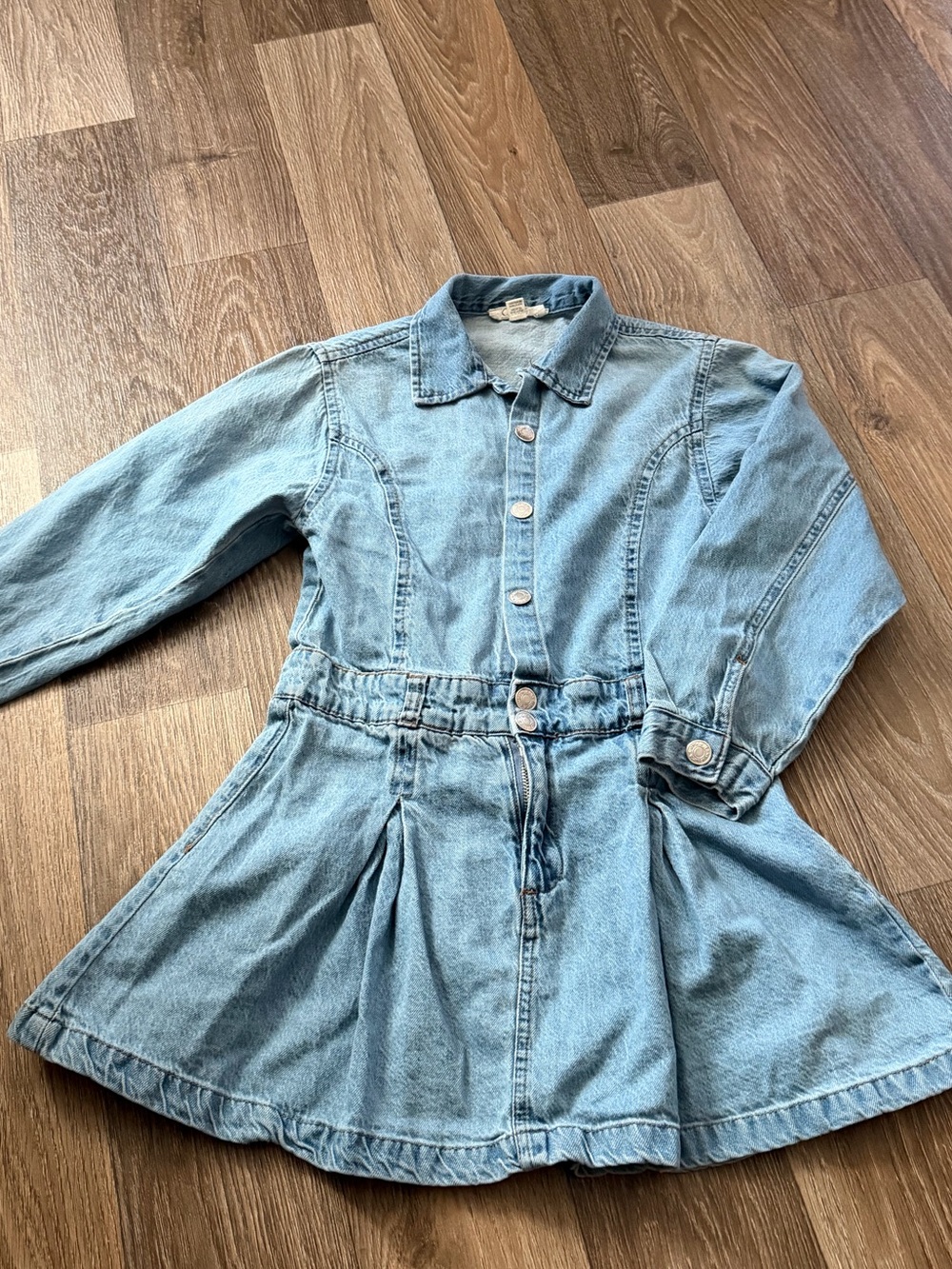 Jessica Simpson Light Blue Denim Button-Front Girls Dress